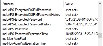 The Windows LAPS Active Directory Schema Additions