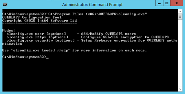 A screenshot of the Command-Line configuration tool