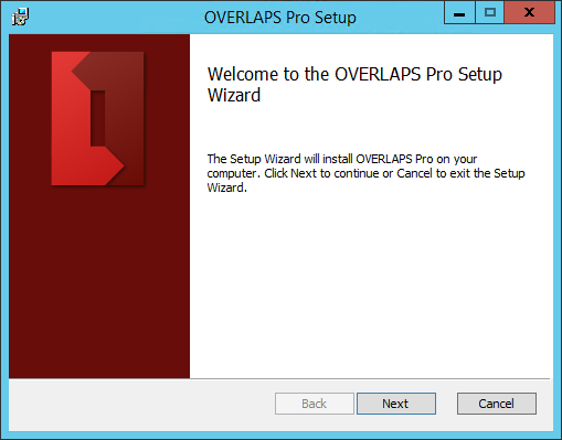 OVERLAPS Setup Wizard MSI Launch Screen