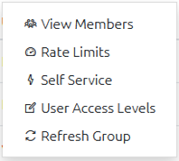 Per-Group Dropdown Menu