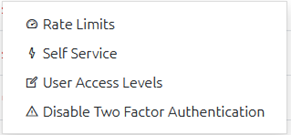 Per-User Dropdown Menu