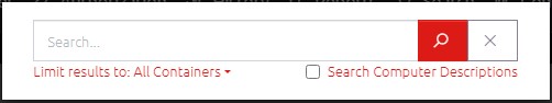 Screenshot of the window for Searching for Computers