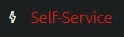Screenshot of the menu button for accessing Self-Service